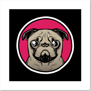 Sad Pug Posters and Art